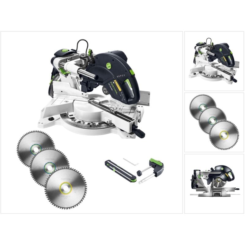 foto del prodotto ks 120 reb sega trasversale kapex 1600w 260mm 575302 3x lama circolare festool