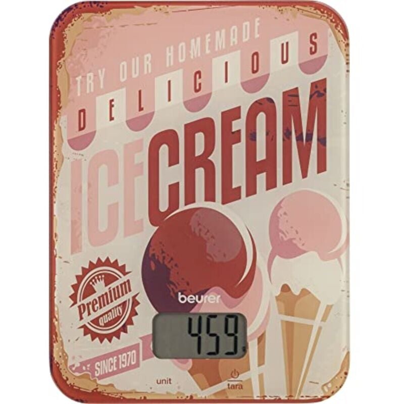 foto del prodotto ks 19 ice-cream bilancia da cucina digitale marrone chiaro, rosa antico 20 x 14.5 x 16.5 - beurer