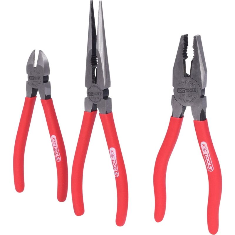 foto del prodotto ks tools 115.1310 serie di pinze classic, 3 pezzi, 165 256 mm