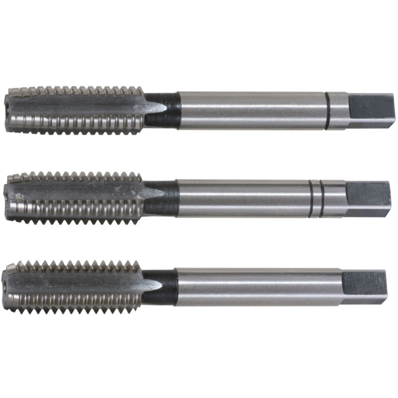 foto del prodotto ks tools 331.0090 - serie di 3 maschi per filettare a mano hss m 9,0