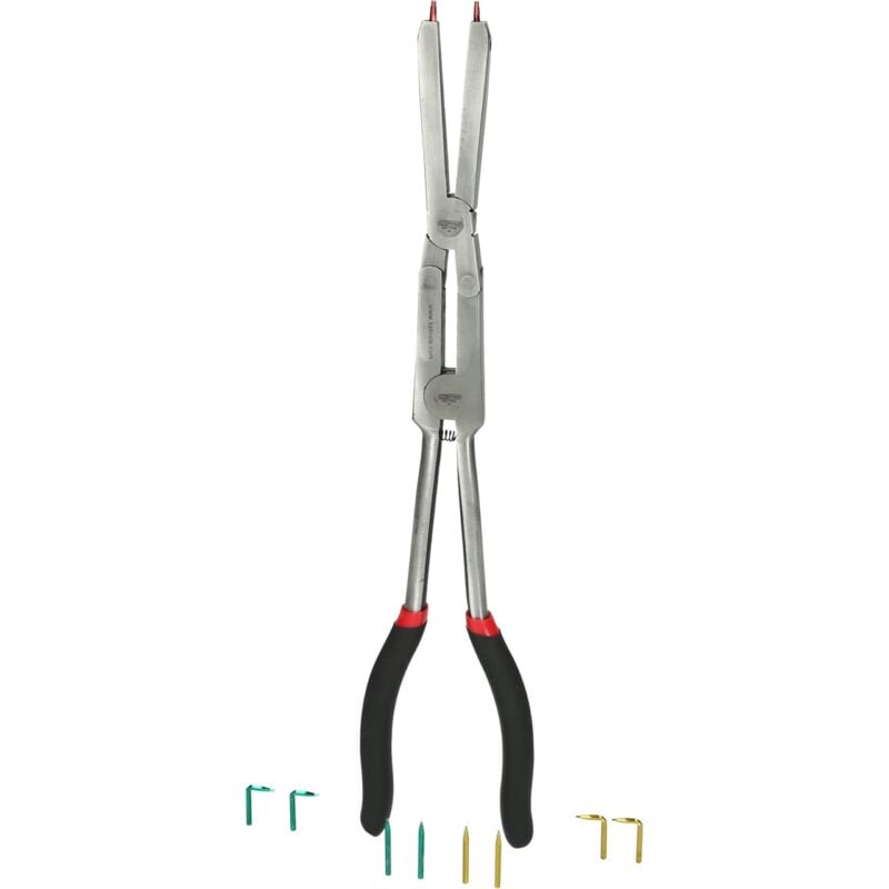 foto del prodotto ks tools 500.7015 pinza di sicurezza a doppia articolazione per anelli di fissaggio esterni con punte intercambiabili