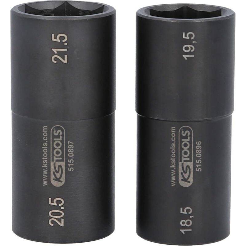 foto del prodotto ks tools 515.0895 serie di bussole speciali da 1 2 per avvitatore a impulsi per cerchi in lega ford, 18,5 19,5 20,5 21,5 mm, 2 pz