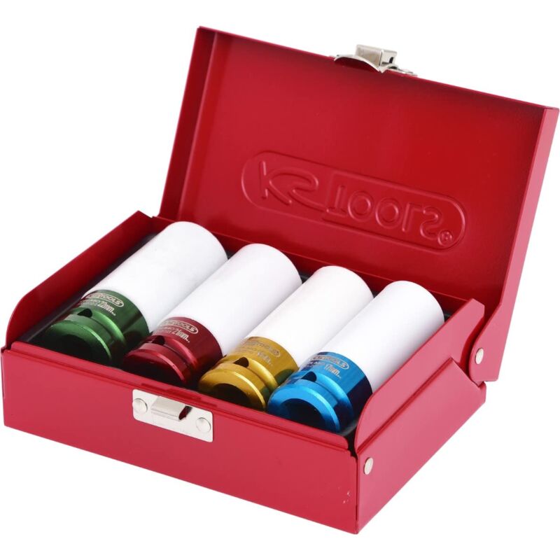 foto del prodotto ks tools 515.1006 serie di bussole per avvitatori ad impulsi per cerchi in lega, 4 pezzi17 22 mm, 1 2 