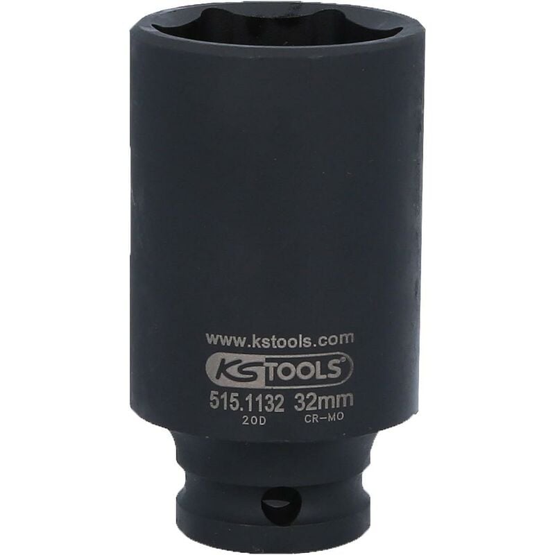 foto del prodotto ks tools 515.1132 bussola esagonale per avvitatori ad impulsi, lunga, 32 mm, 1 2 