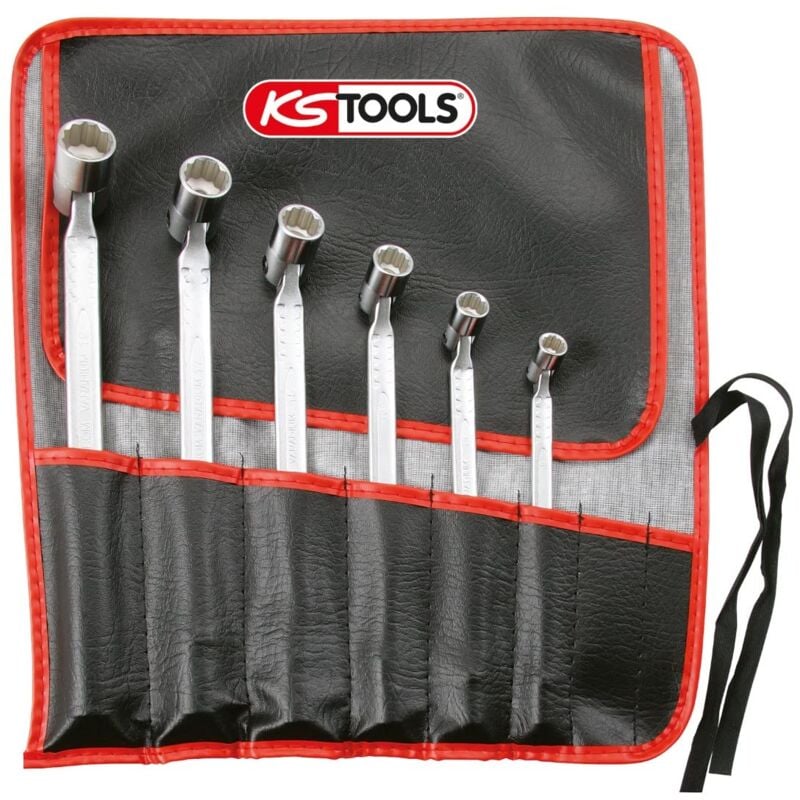 foto del prodotto ks tools 517.0310 serie di chiavi a doppia bussola snodate classic, 6 pezzi, 8x9 18x19 mm