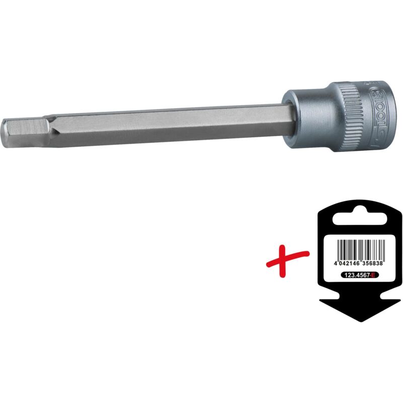 foto del prodotto ks tools 911.1566 e 3 8 bussola p.viti a esagono incassato,lunga,10mm su rimorchio
