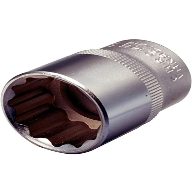 foto del prodotto ks tools 922.1634 boccola a 12 punte, 1 2 , 34 mm, serie ultimate , sistema flanktraction, in cromo vanadio, finitura cromata satinata