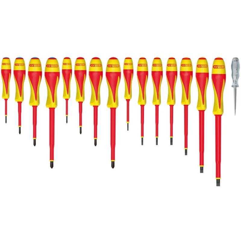 foto del prodotto ks tools 922.6219 set cacciaviti elettricista 16 pezzi cacciaviti isolati 1000v