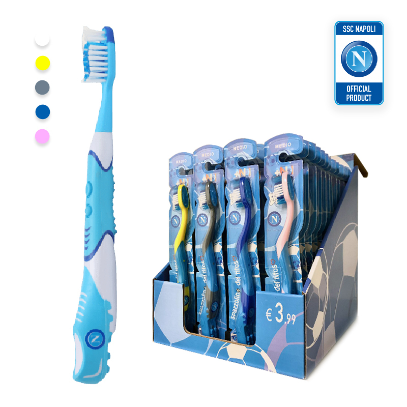 foto del prodotto kst k3na24 spazzolino elettrico napoli official product adulto mixed color 24pz
