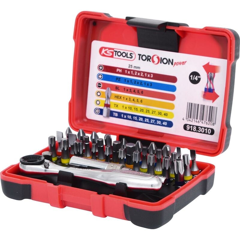 foto del prodotto kstools 1 4 astuccio inserti torsionpower, 32 pz