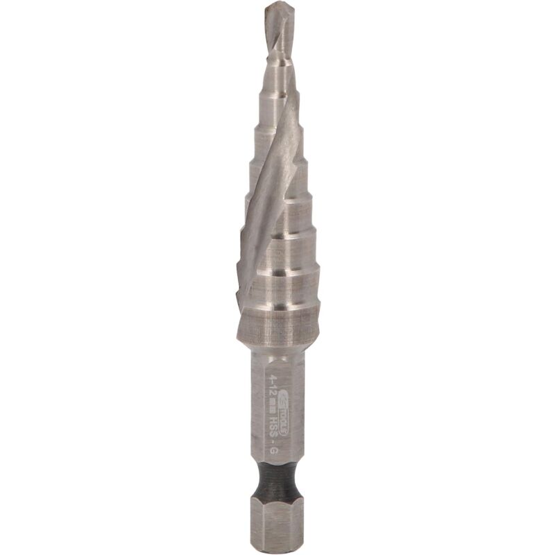 foto del prodotto kstools 1 4 inserto p.fresa a gradini in hss, 4 12mm, 9 livelli