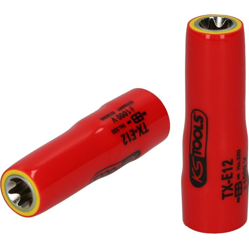 foto del prodotto kstools 3 8 bussola a inserto torx e con isolamento protettivo, e18, lunga
