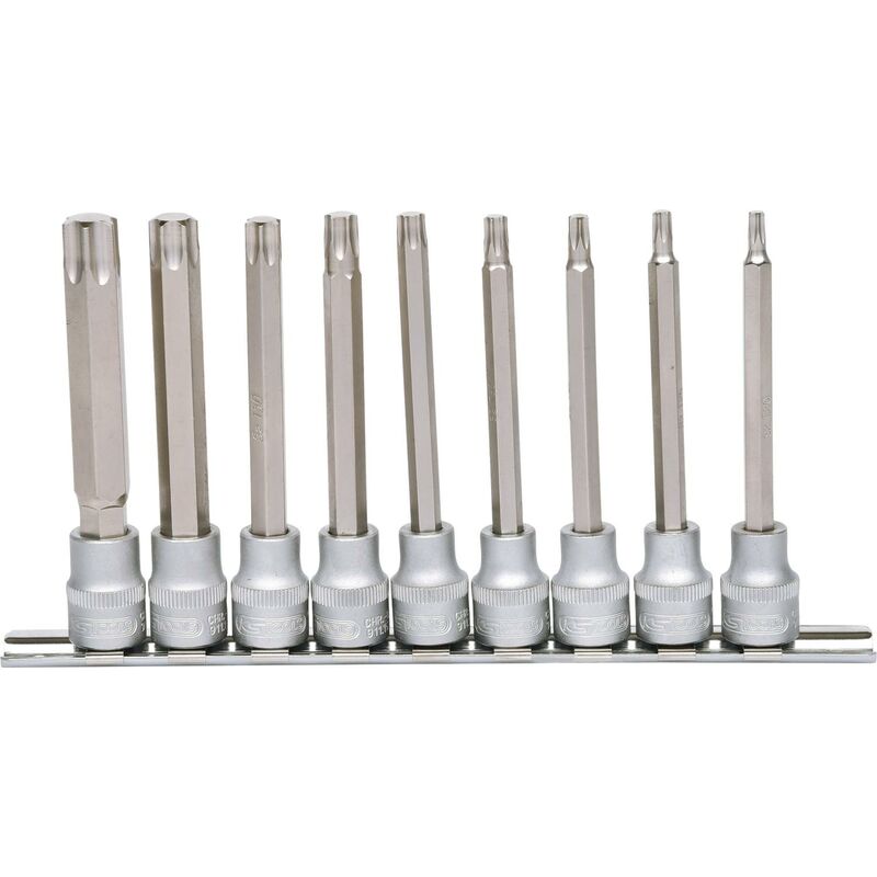 foto del prodotto kstools 3 8 serie di bussole p.viti torx,lunghe,9 pzt20 t60