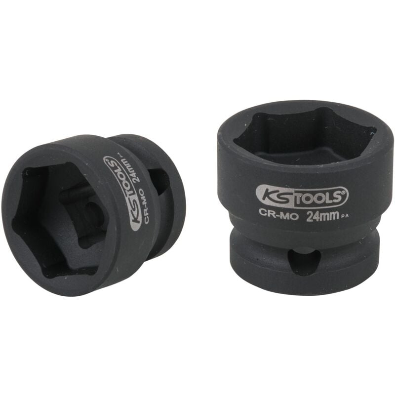 foto del prodotto kstools bussola esagonale 1 2 per avvitatori ad impulsi, extra corta, 24,0 mm
