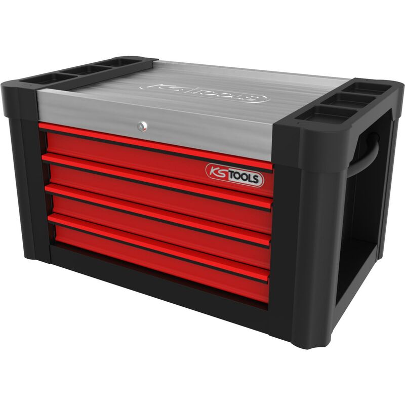 foto del prodotto kstools cassettiera integrabile performanceplus p10tc nero rosso,4 cassetti