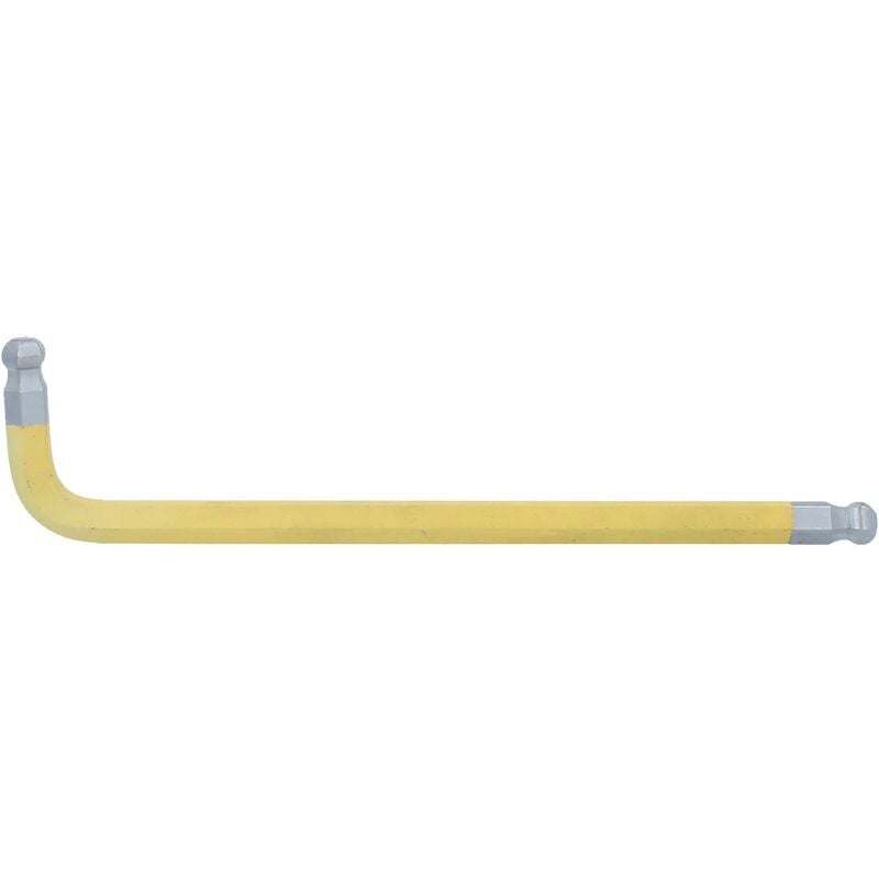 foto del prodotto kstools chiave maschio esagonale piegata a testa sferica doppia, xl, 14,0 mm, giallo zinco