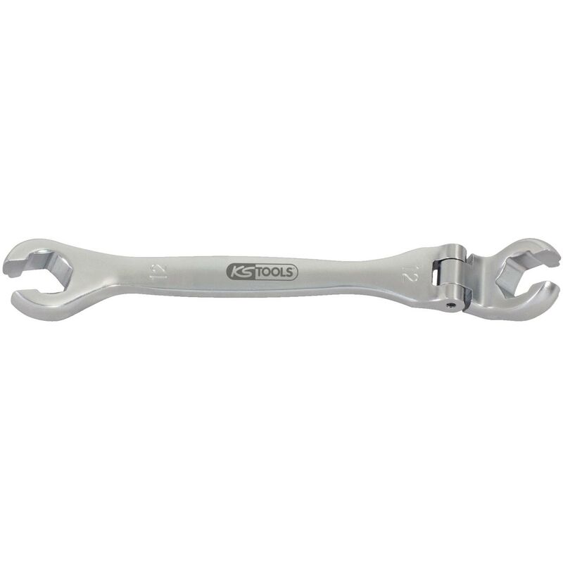 foto del prodotto kstools chiave poligonale chrome a 2 bocche aperte c.testa snodata,inclinata,12mm