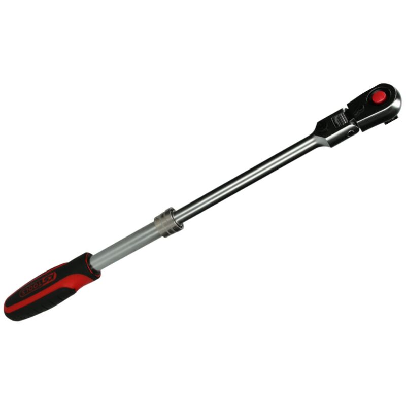 foto del prodotto kstools cricchetto telescopico reversibile da 1 2 con testa articolata, 72 denti