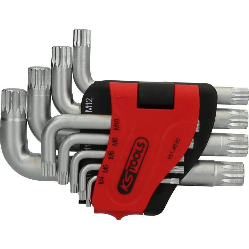 foto del prodotto kstools ks tools 151.4630 serie di chiavi maschio piegate xzn,9 pzm9 m12