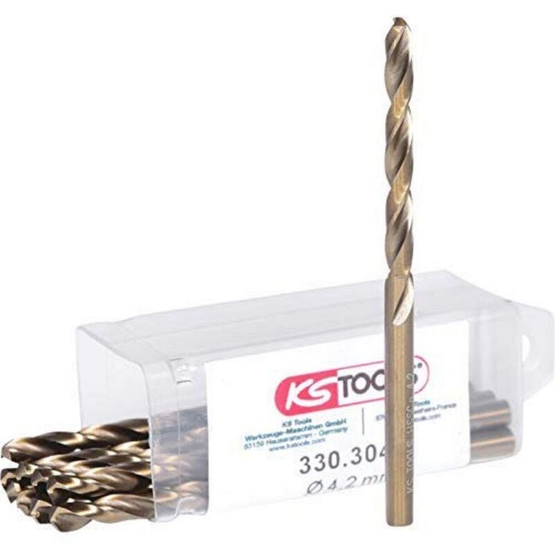 foto del prodotto kstools ks tools 330.3042 punta elicoidale hss g co 44, 4.2 mm, confezione da 10