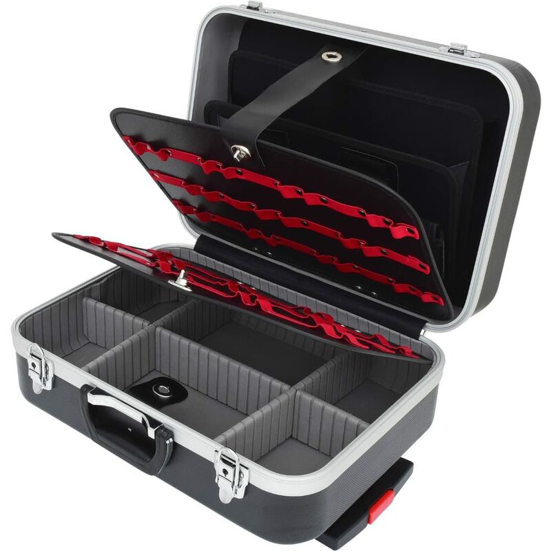 foto del prodotto kstools ks tools 850.0530 valigetta rigida in abs con trolley telescopico rimovibile, 435x310x160 mm