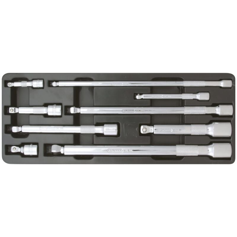 foto del prodotto kstools ks tools 918.0009 chromeplus serie di prolunghe angolari, 9 pezzi, 1 4 3 8 1 2 