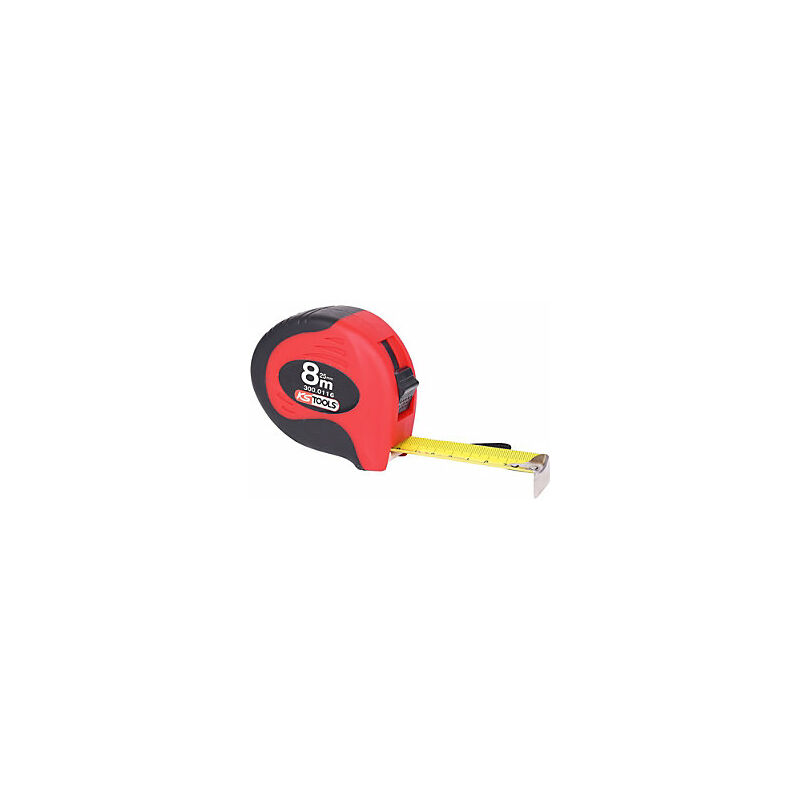 foto del prodotto kstools ks tools flessometro con fermo nero rosso lunghezza 8 m