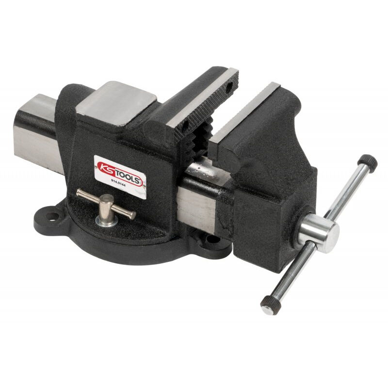 foto del prodotto kstools ks tools morsa in acciaio con base rotante 100 mm 914.0144