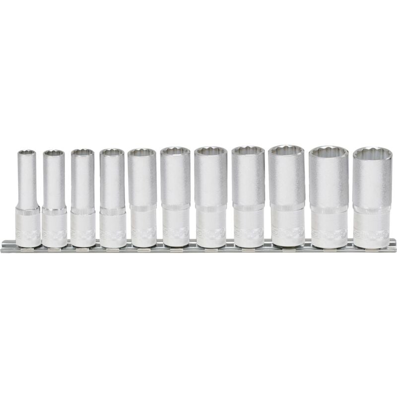 foto del prodotto kstools serie bussole poligonali 3 8 per avvitatori ad impulsi, lunghe, 11 pz