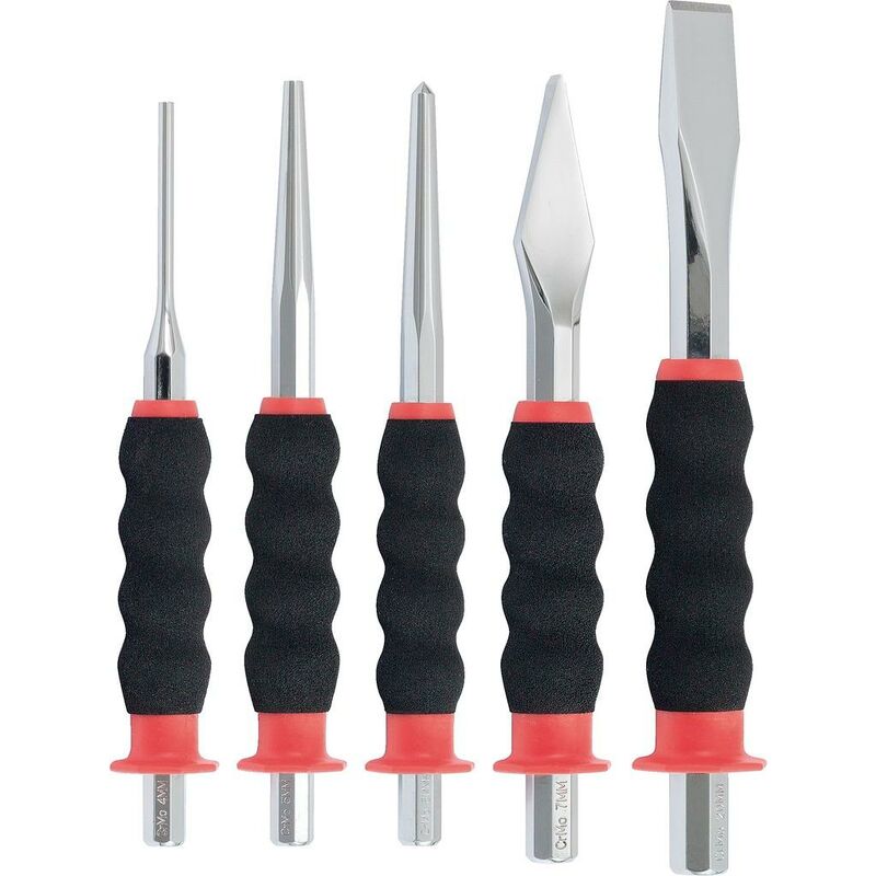 foto del prodotto kstools serie di cacciaspine e martelli, 5 pz