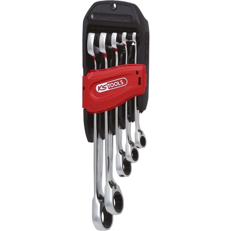 foto del prodotto kstools serie di chiavi a cricco combinate gear reversibili,5pz.8 19mm