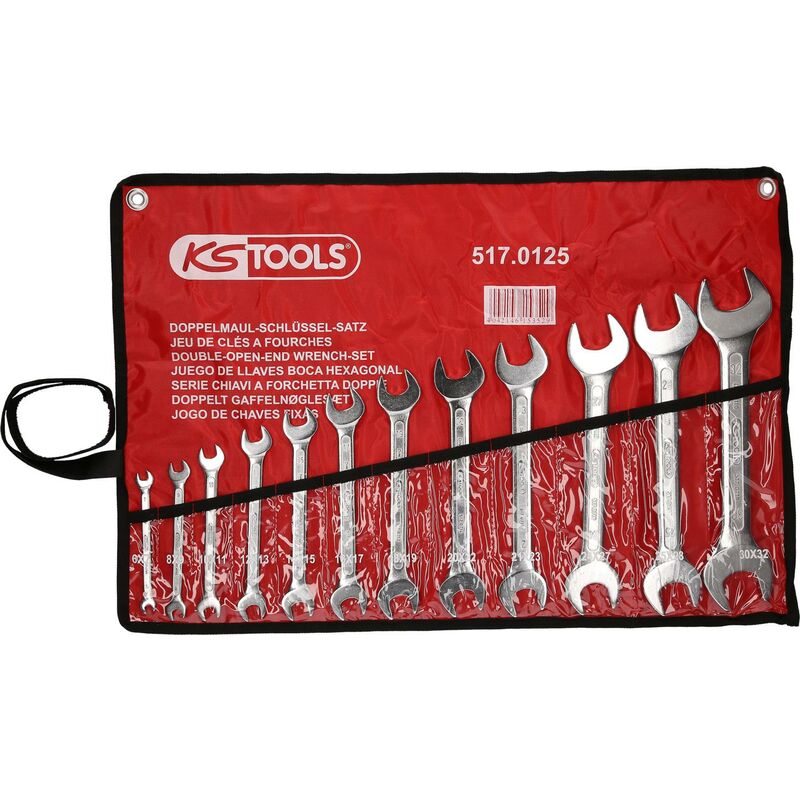 foto del prodotto kstools serie di chiavi a forchetta doppie,12pz.6x7 30x32mm