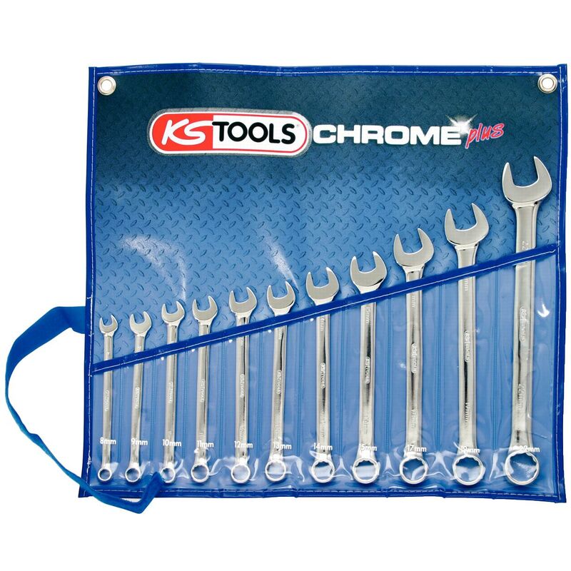 foto del prodotto kstools serie di chiavi combinate chrome inclinate,11pz.8 22mm