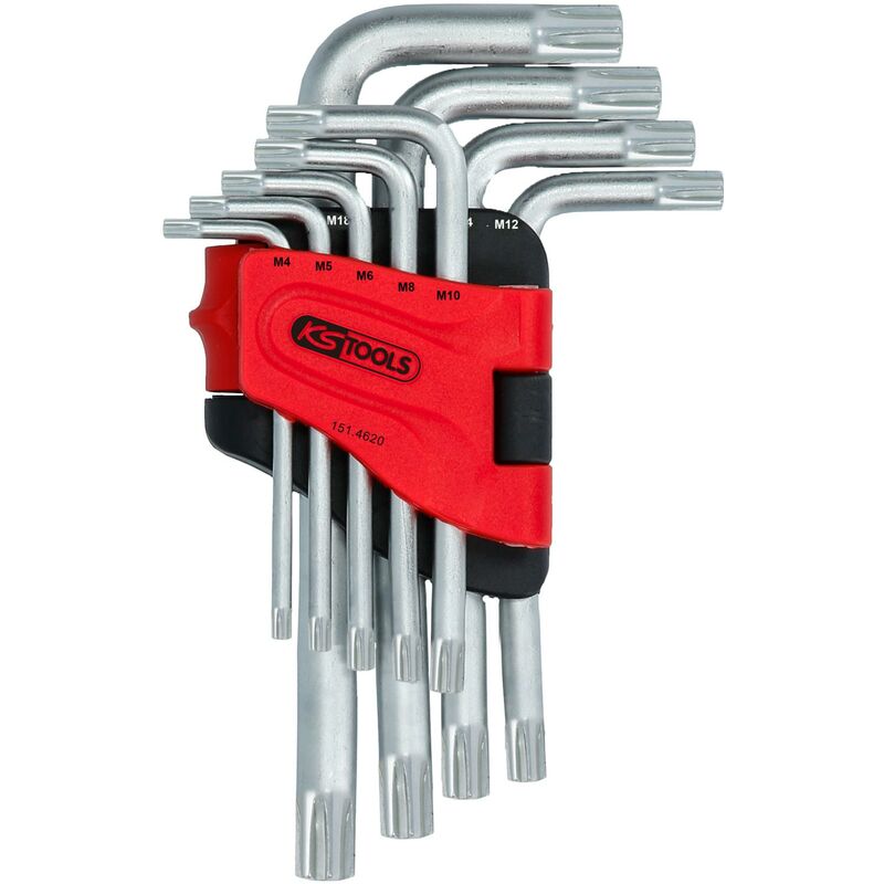 foto del prodotto kstools serie di chiavi maschio piegate ribe , corto, 9 pz