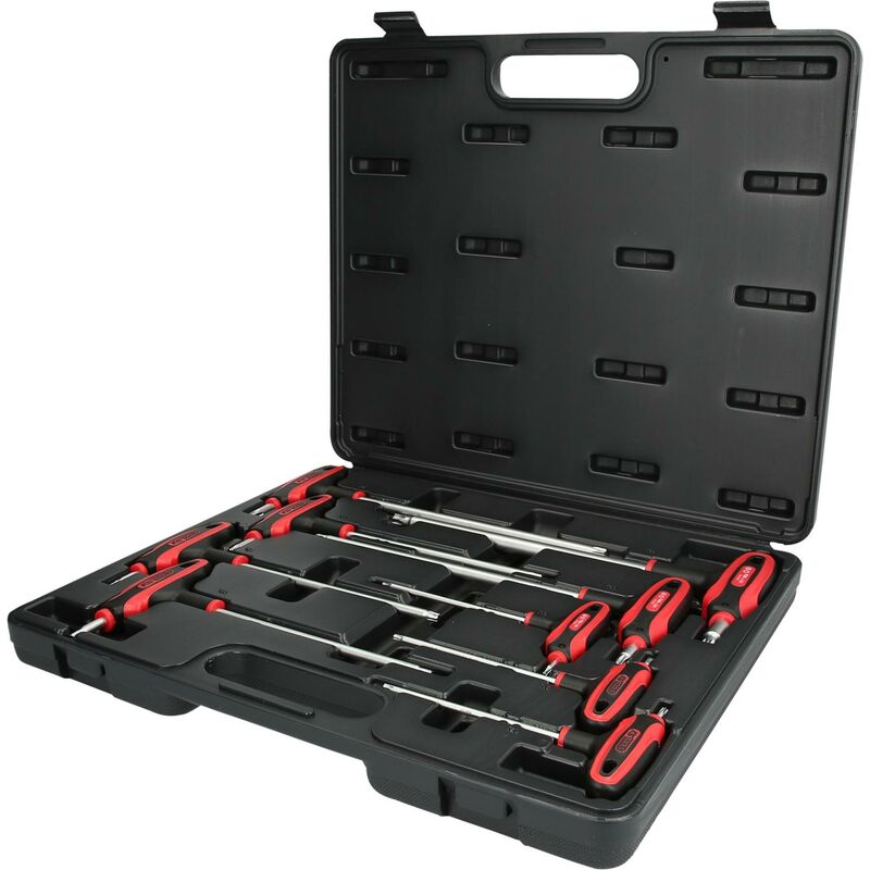 foto del prodotto kstools serie di chiavi maschio piegate torx a t c.foro ergo 9pz, tb10 tb50