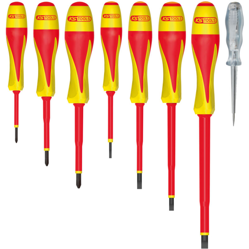 foto del prodotto kstools set di 8 cacciaviti bi materiale isolati da 1000 v