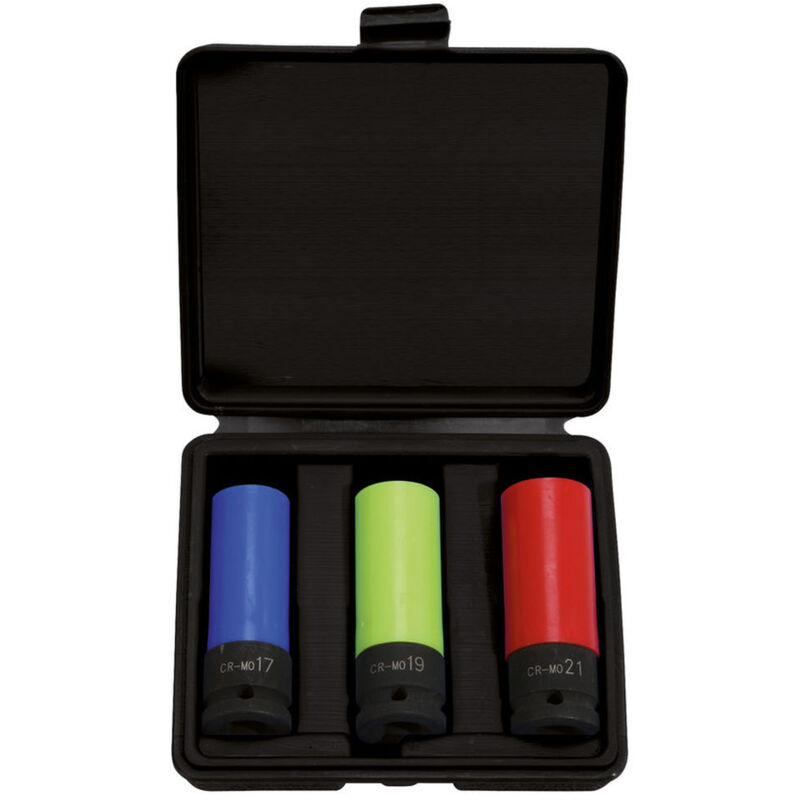 foto del prodotto kstools set di bussole a percussione da 3 pezzi - 515.1070