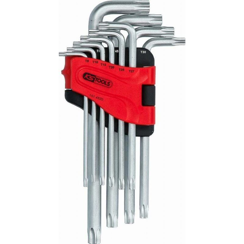 foto del prodotto kstools set di chiavi esagonali lunghe da t8 a t50 10 pezzi 151.4820