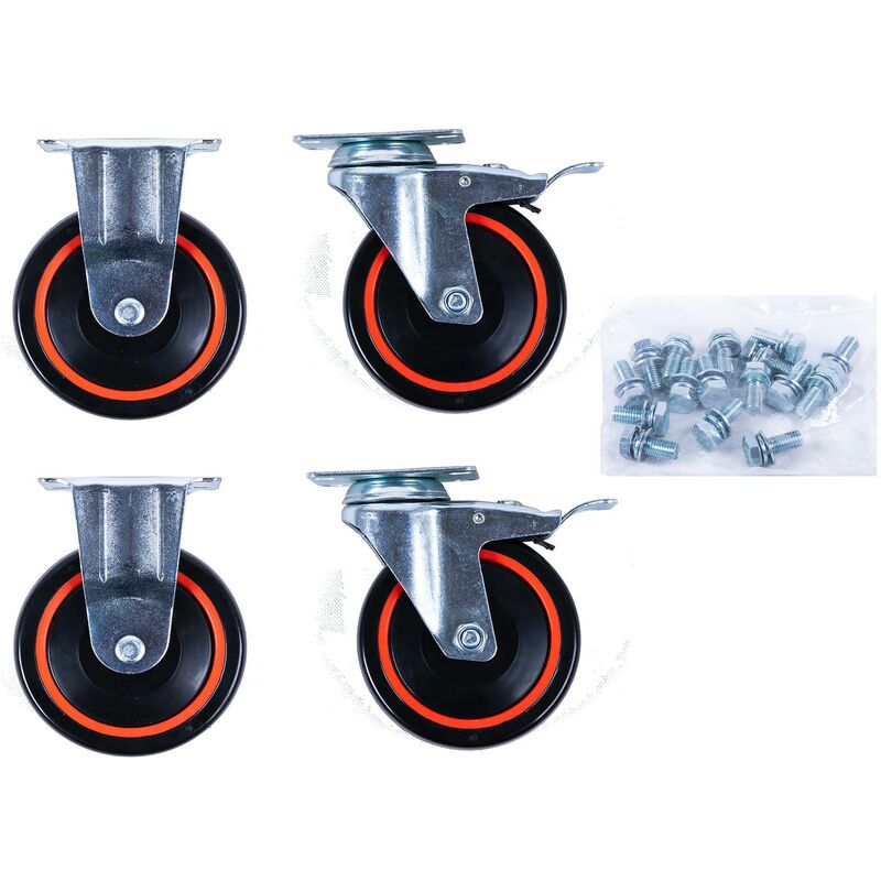 foto del prodotto kstools set di rotelle 2 x rotella sterzabile 2 rotelle
