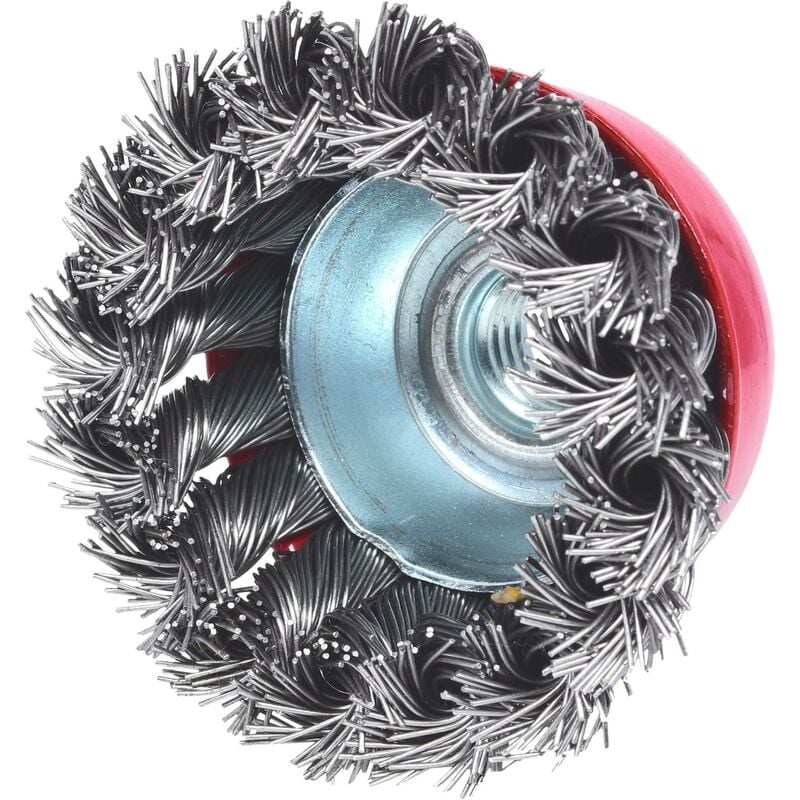 foto del prodotto kstools spazzola a tazza in filo d acciaio inox ritorto 0,5mm, 65mm