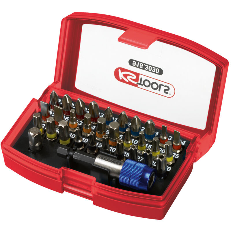foto del prodotto kstools torsionpower 1 4 set di bit per cacciaviti 32 pezzi con codice colore