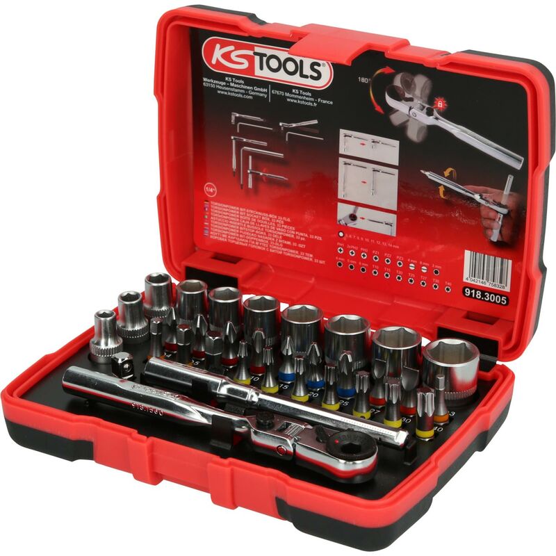 foto del prodotto kstools valigetta bussole 1 4 torsionpower, 33 pz