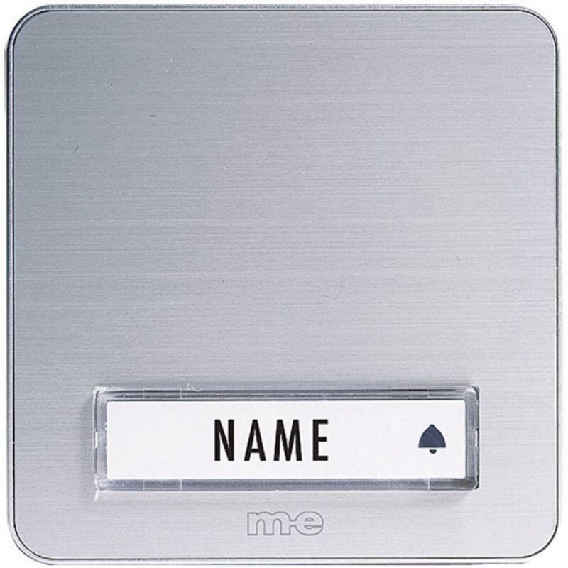 foto del prodotto kta-1 a s pulsantiera per campanello con targhetta 1 parte argento 12 v 1 a - m-e modern-electronics