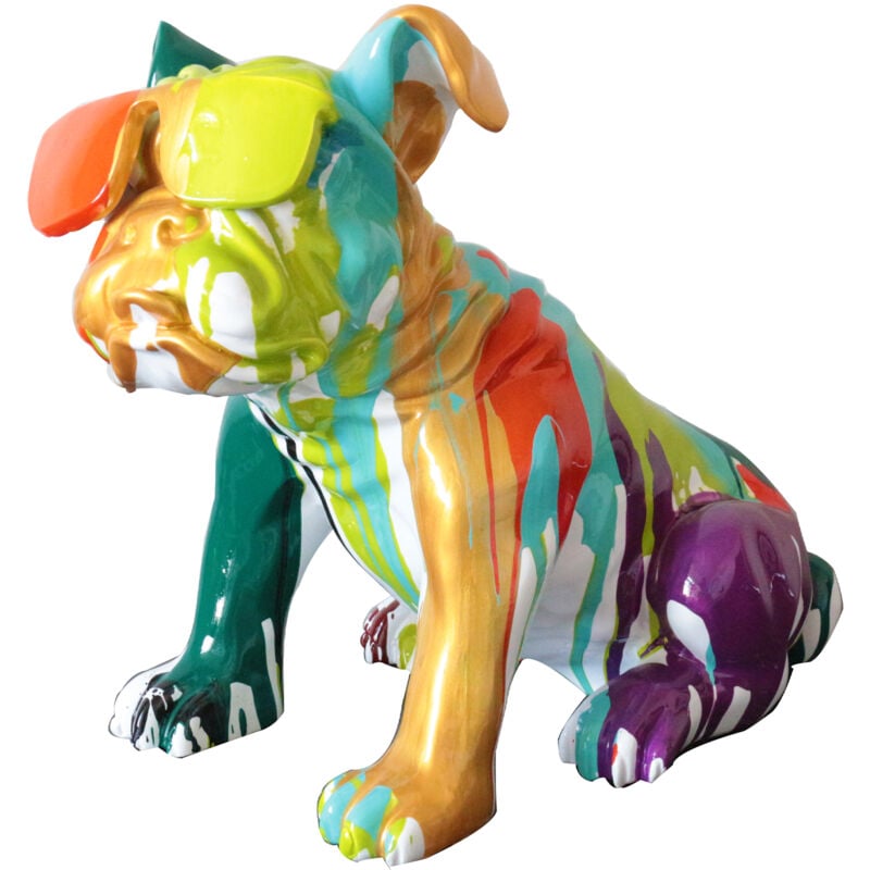 foto del prodotto kuateh statuetta bulldog seduto kuat h bharbo 40x23x34 cm multicolore
