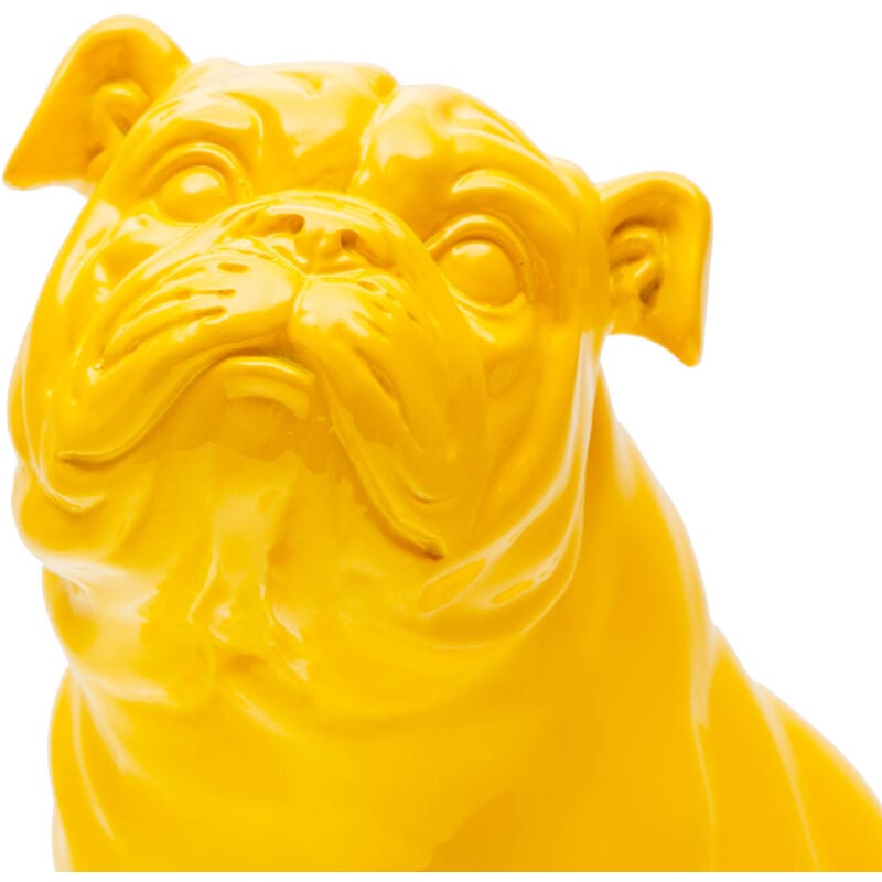 foto del prodotto kuateh - statuetta decorativa cane bulldog kuatéh in poliresina 29x16x28 cm giallo