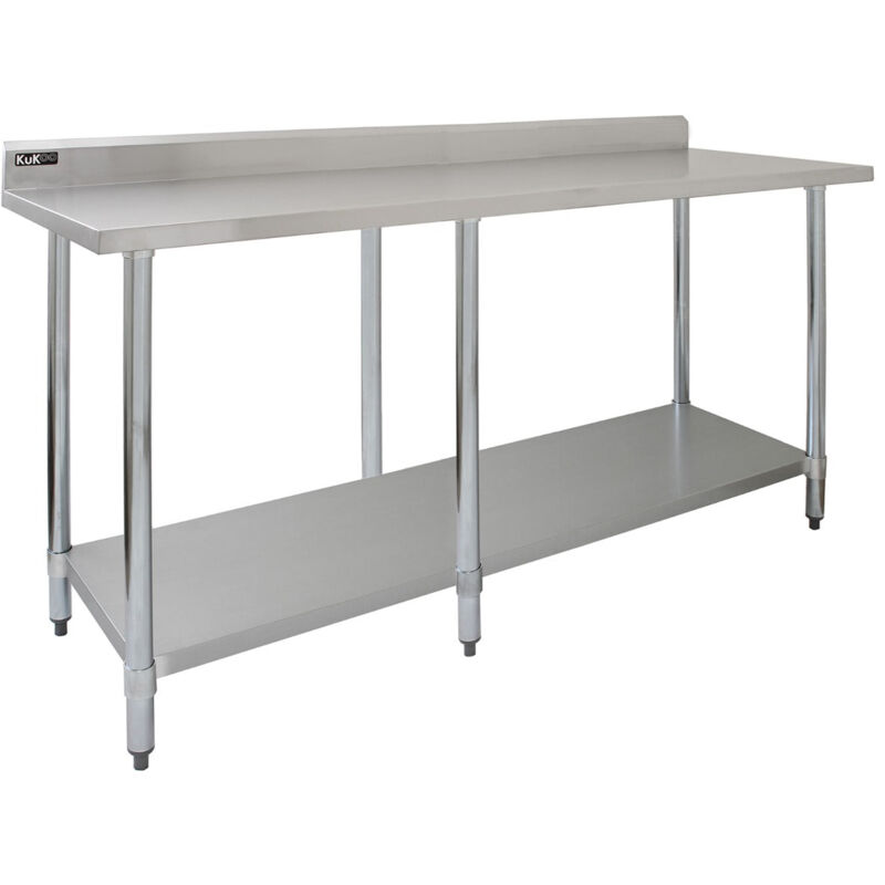 foto del prodotto kukoo tavolo in acciaio inox professionale da cucina commerciale piano cucina ristorante ripaino in acciaio per ristoranti preparazione cibo con