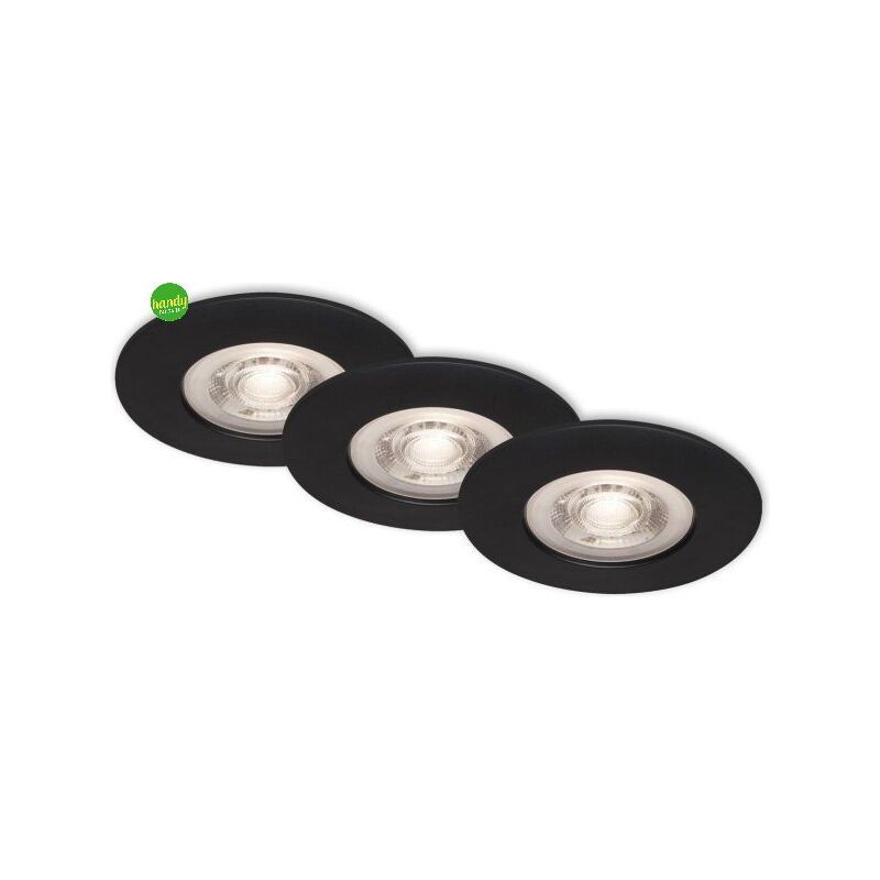 foto del prodotto kulana set 3 incasso briloner 6,8cm 3000k 5w nero