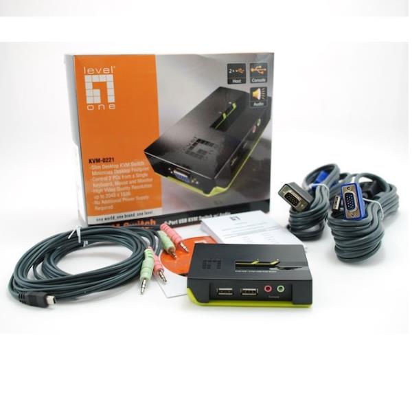 foto del prodotto kvm switch desktop 2 usb vga aud