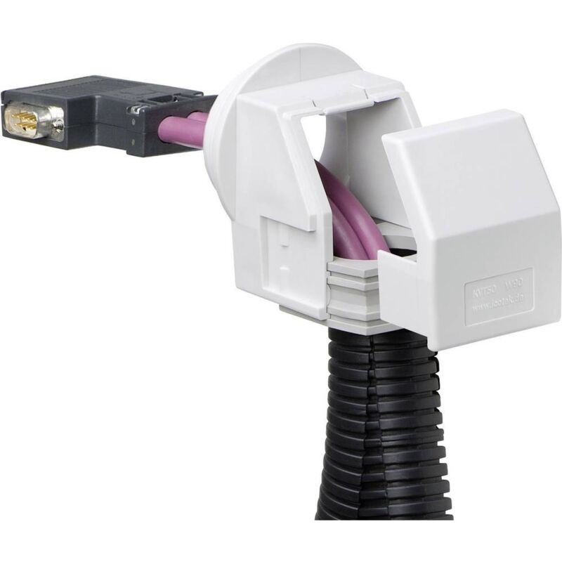 foto del prodotto kvt 50 1 w90 passacavo divisibile policarbonato grigio 1 pz. icotek