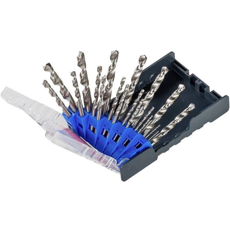 foto del prodotto kwb 109119 hss kit punte a spirale da metallo 19 parti 1 mm, 1.5 mm, 2 mm, 2.5 mm, 3 mm, 3.5 mm, 4 mm, 4.5 mm, 5 mm, 5.